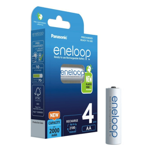 PANASONIC ENELOOP POLNILNE BATERIJE AA 2000mAh 4 pak