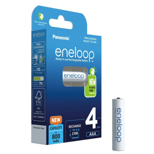 PANASONIC ENELOOP POLNILNE BATERIJE AAA 800 mAh 4 pak