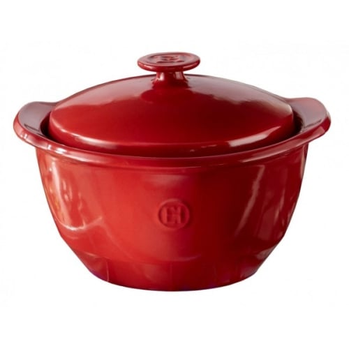 EMILE HENRY KERAMIČNI TRADICIONALNI FRANCOSKI LONEC - ONE POT 2 L RDEČI