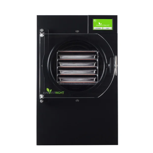 Liofilizator (freeze dryer) Harvest Right majhen črn pogled spredaj