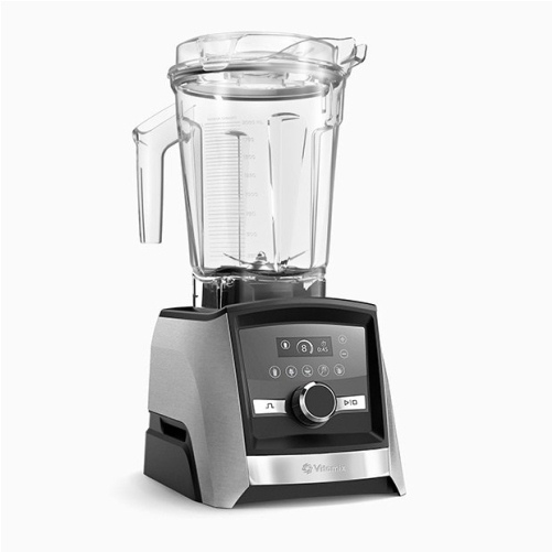 Mešalnik Vitamix serija Ascent A3500i -inox od spredaj iz strani.