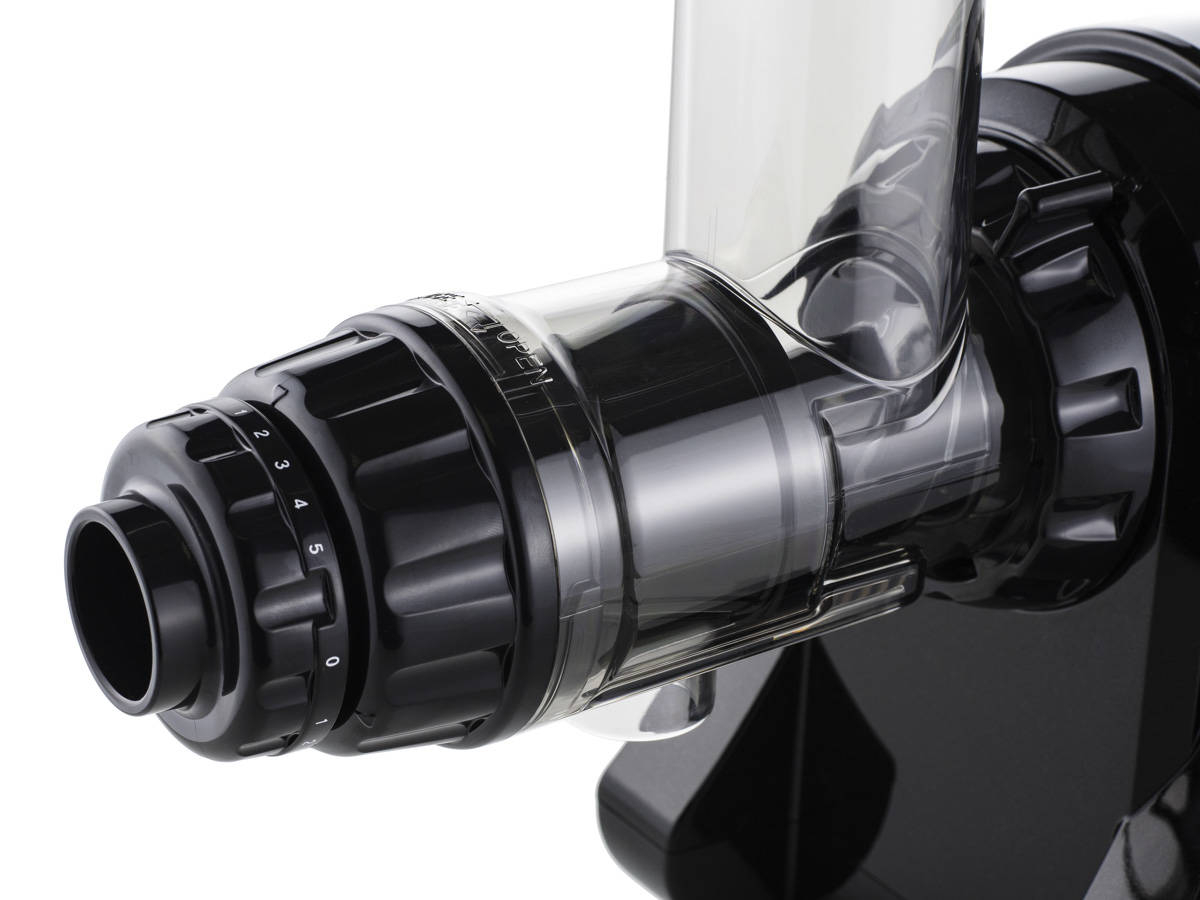 Sokovnik Vidia SJ-002, boben, gumb za nastavitev pritiska, fino cedilo